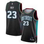 Maillot NBA Detroit Pistons Jaden Ivey Nike 2025-26 City Edition Noir Swingman - Homme